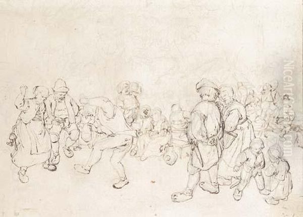 Peasants Dancing At A Village Feast - view 1