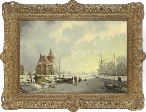 Figures On A Frozen River by A. J. F. De Groote