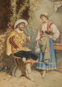 Italian Figures by Adelchi De Grossi