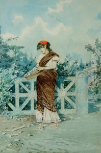 The Flower Seller by Adelchi De Grossi