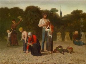 Bei Der Feldarbeit by Henri De Groux