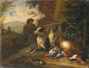 Landschaft Mit Jagdstillleben