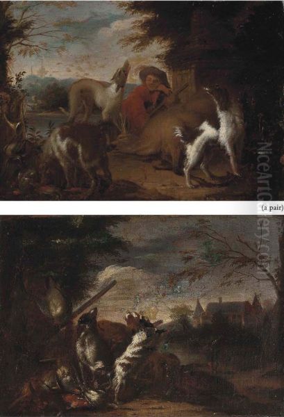 A Wooded River Landscape With A Huntsman And His Dogs - view 1