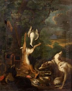 Trophee De Chasse Garde Par Des Chiens by Adriaen de Gryef