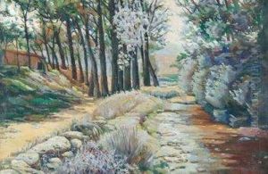Camino En El Paisaje by Jose De Guiteras Soto