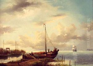Bateau A Voile Dans La Lumiere Du Matin by Dirk De Haan