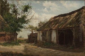 Lantlig Scen by Willem De Haas Hemken