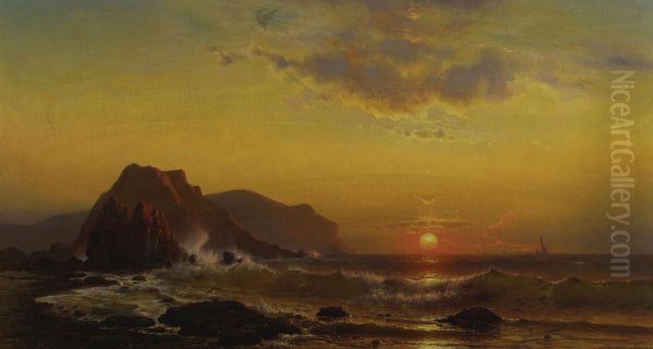 Sunset Over The Waves - view 1