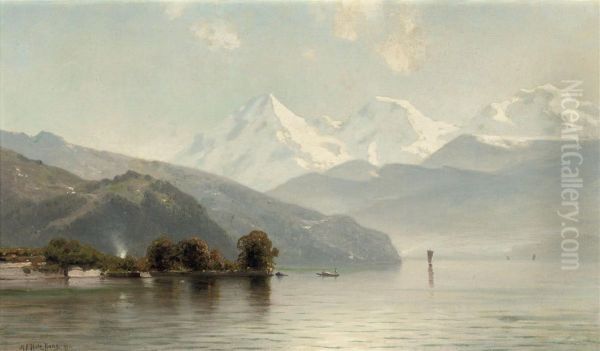 A View Of The Thunersee With The Mountains Eiger - view 1