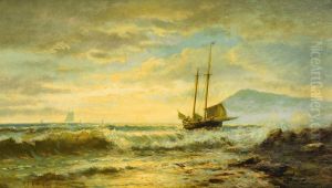 Fishing Boats At Sunset by Mauritz F. H. de Haas