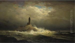 White Island Light by William Frederick de Haas