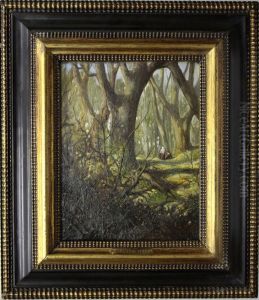 Paisaje Con Campesinos by Carlos de Haes