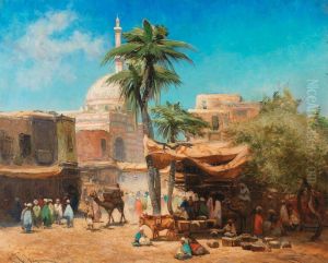 Scene De Marche by Godefroy de Hagemann
