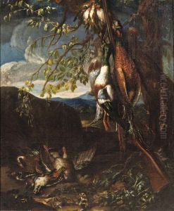 Game, Including A Pheasant by Carl Wilhelm de Hamilton