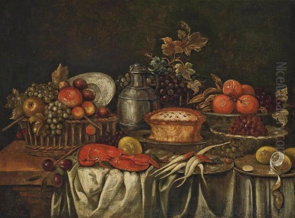 Plums And Fruit In A Basket - view 1