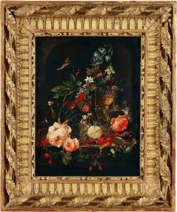 Still Life With Roses, Sherries, Goblets And Cups by Jan Davidsz De Heem