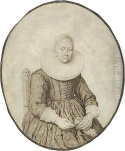 Portrait Of A Lady by Gerrit Adriaensz. De Heer