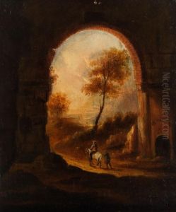 Reiter In Tiefer Landschaft by Willem De Heer
