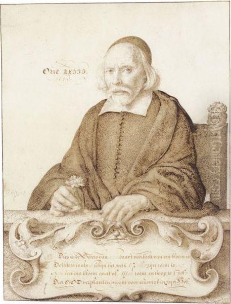 Portrait Of A Seated Old Man, Holding A Carnation - view 1
