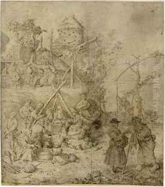 A Peasant Encampment - view 1
