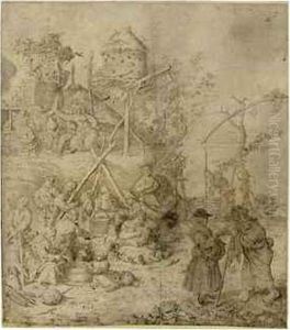 A Peasant Encampment by Willem De Heer