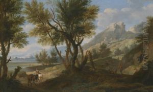 An Italianate Landscape by Jacob De Heusch