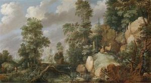 A Landscape With A Stag Hunt