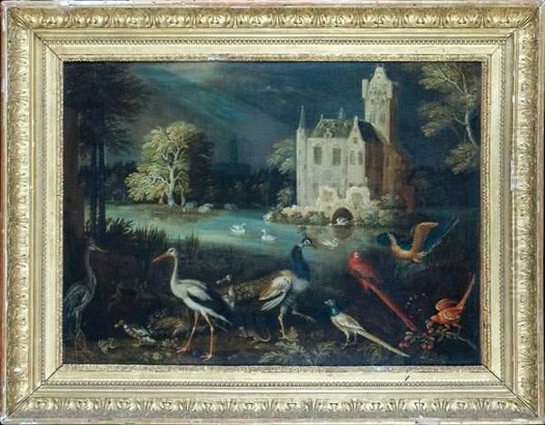 Paysage Aux Oiseaux Pres Du Chateau - view 1