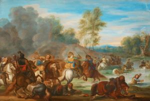 Cavalry Battle by Lambert de Hondt