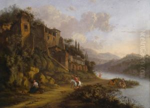 Horseman On Path On The Banks by Horatius Hooch