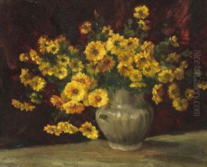 Gelbe Blumen In Einer Vase by Bernard Johann De Hoog