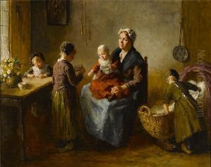 Mother's Little Women by Bernard Johann De Hoog