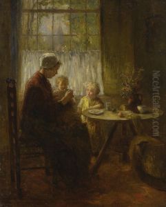 Mother Feeding Her Child by Bernard Johann De Hoog