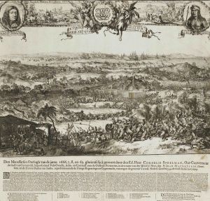Victory Of Cornelis Speelman Over The Kingdom Of Macassar And Radjah Palacca by Romeyn de Hooghe