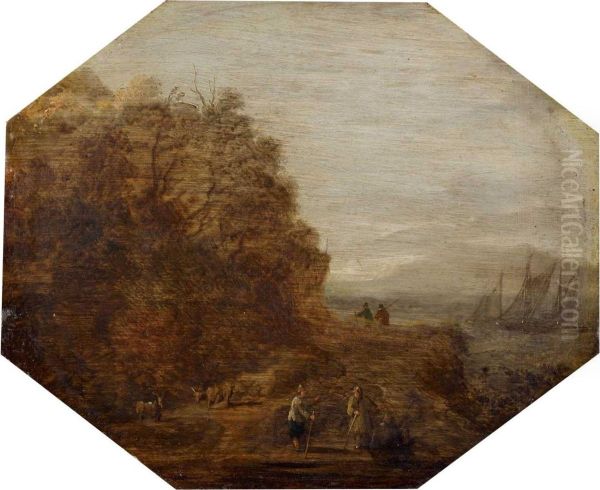 Flusslandschaft Mit Hirten - view 1