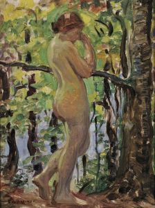 Figure In The Woods by Sigismund De Ivanowski