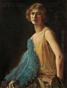 Portrait Of Helen, The Artist's Wife by Sigismund De Ivanowski