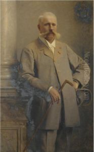 Portrait Of An Elderly Gentleman, Depicted Three Quarter Length. Member Of The De Caters Family