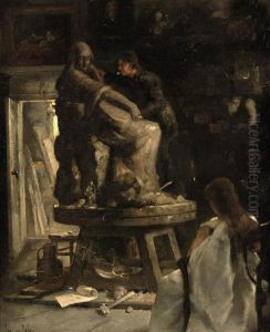 De Beeldhouwer: Sculptor At Work by Jan De Jong