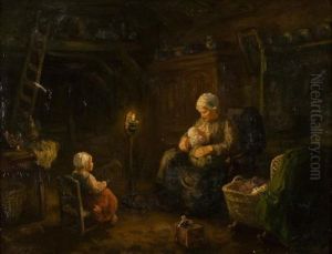 In Der Stube Mit Den Kindern by Jan De Jong