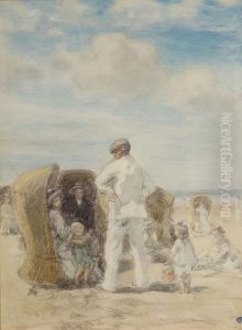 On The Beach by Johan Antonio de Jonge