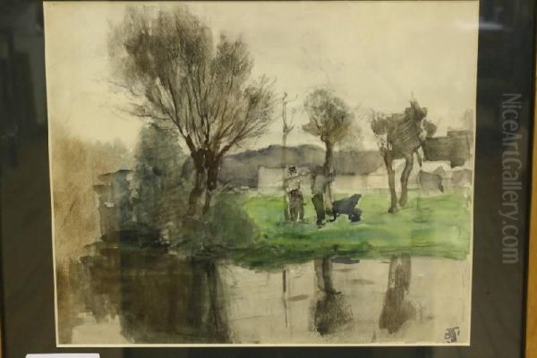 Wilgen Aan De Slootkant - view 1