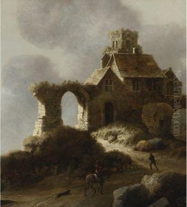Ruins On A Hill by Claude De Jongh