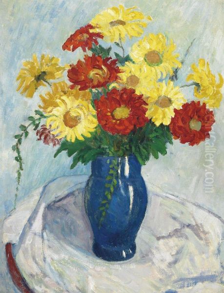 Autumn Flowers With Studio Stamp - view 1