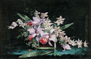 Nature Morte A La Jardiniere Fleurie by Desire de Keghel