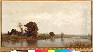 Frans Rivierlandschap by Alfred De Knyff