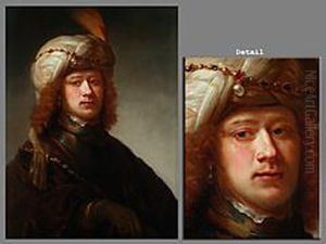 Portrait Eines Mannes Mit Befiedertem Turban thumbnail