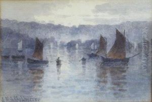 Flushing From Falmouth, Early Morning. by Georgina M. Steple De L'Aubiniere