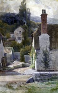 Porlock Weir, Somerset by Georgina M. Steple De L'Aubiniere
