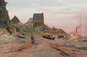 Fisherman""""s Cottage, Pointe Au Pic by Georgina M. Steple De L'Aubiniere